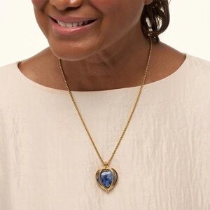 Stainless Steel Interchangeable Heart Locket with Chakra 
30”